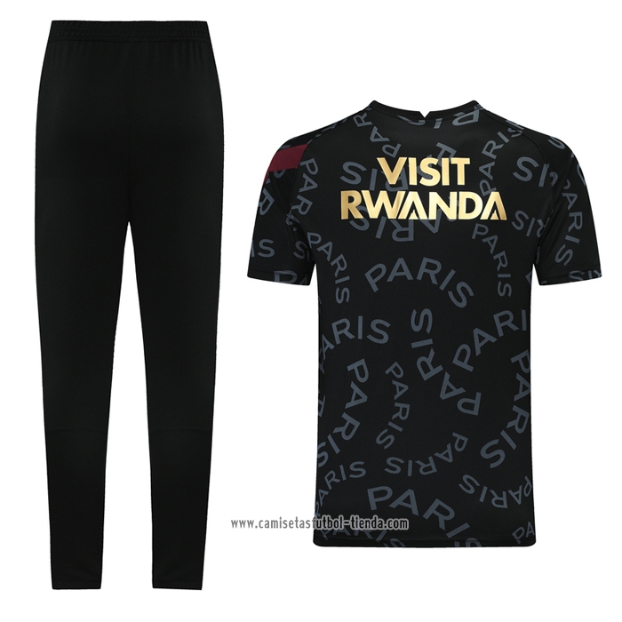 Chandal del Paris Saint-Germain Jordan 2021 Manga Corta Negro